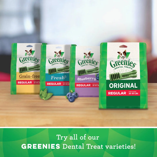 Greenies Original Flavor Dental Treats for Dogs, 3 oz Pouch