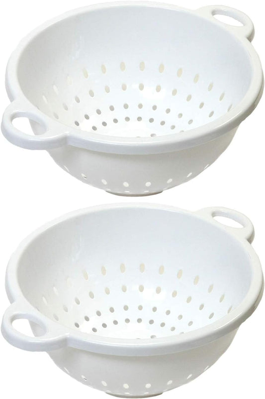 Chef Craft, 5-Quart, Deep Colander, White, 11 by 5 inch (2-Pack)