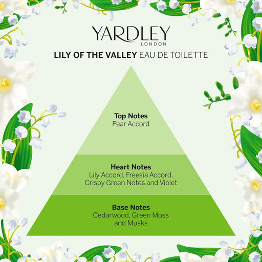 Yardley of London Lily of The Valley Eau De Toilette Spray for Women, 1.7 Ounce